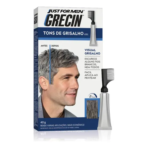 Tintura em Gel Grecin Tons de Grisalhos 40g