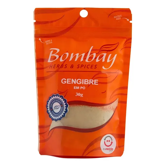 Gengibre Pó Bombay Herbs & Spices Pouch 30g