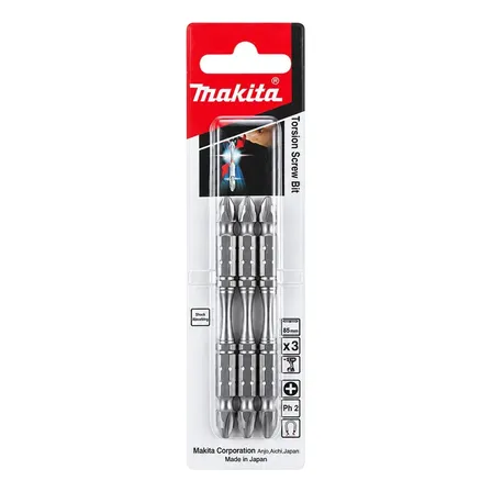 Bits Torção Ponta Dupla Ph2 X 65 Mm B-20703 3 Peças Makita