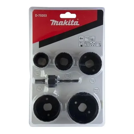 Jogo Kit Serra Copo Makita Aço Carbono Madeira 32 38 48 64
