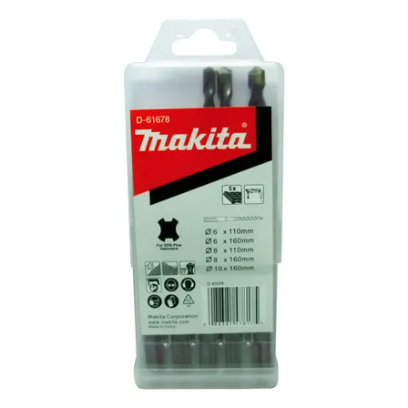 Jogo De Broca Makita 5pcs Sds-plus D-61678