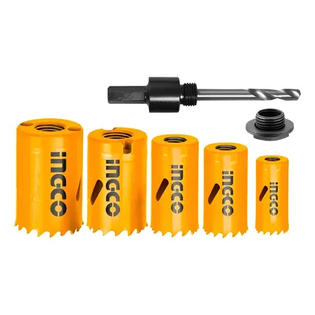 Jogo De 07pcs Com Serra Copo Bimetalica Ingco - Akh0071