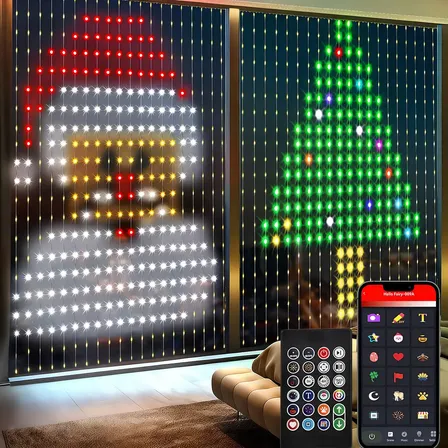 --rx A Série Das Cortinas Ilumina 400led Rgb Programável--