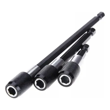 Kit Com 3 Extensores Alongadores Magnético Bit Parafusadeira