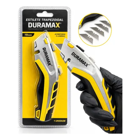 Jogo De Estilete Metal Profissional Com Trava 5 Lâminas 19mm