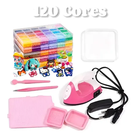 Perler Beads 120 Cores 42000peças Pixel Art Diy Kit Infantil