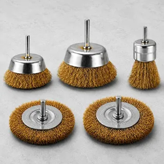Kit De Escovas De Aço Circular Kit Com 5 Peças Baumann