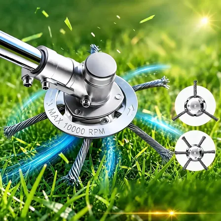 Disco Escova Cabeça 3 Hastes Fio Aço Para Roçadeira Elétrica
