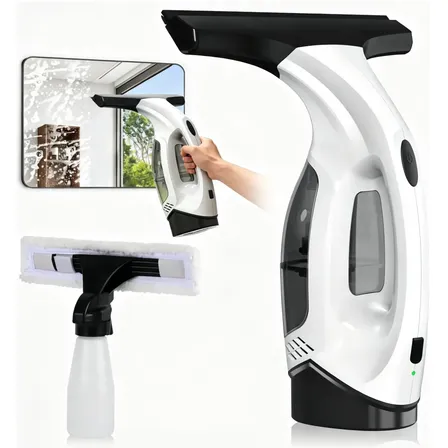 Limpador Vidros Elétrico Sem Fio Usb Recarregável Branco