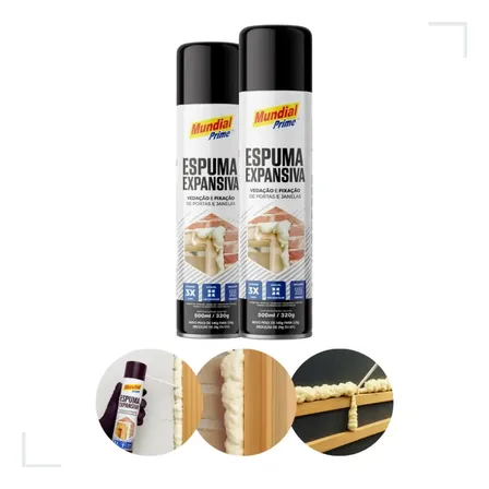 Kit 2 Espuma Expansiva Poliuretano Vedação Selante Multiuso