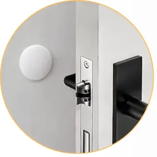 Kit 8 Protetor Adesivo Porta Parede Anti-impacto Branco 40mm