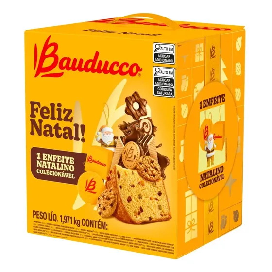 Cesta De Natal Bauducco Pequena - 15 Itens Completa