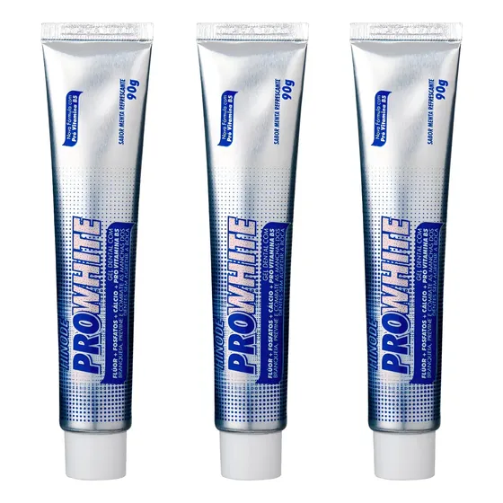 Kit 3 Gel Dental Clareador Pro White 90g Hinode