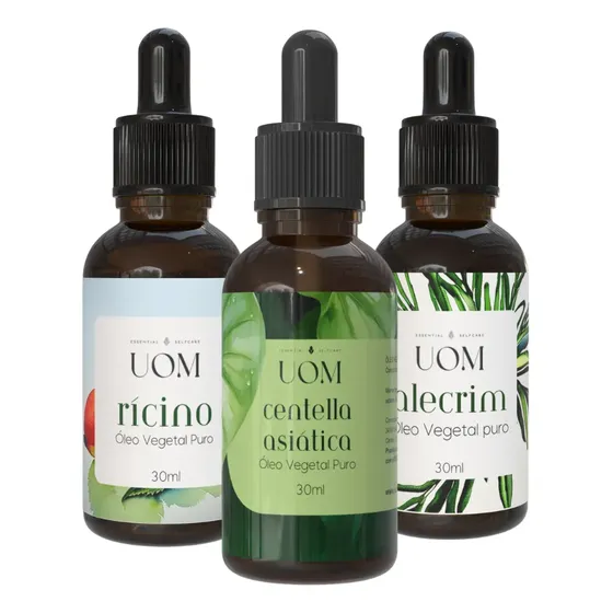 Kit Centella Asiática, Rícino E Alecrim 30ml