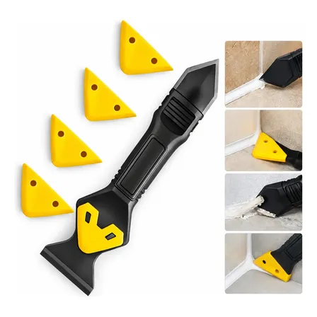 Espátula Tira Rejunte Raspador Silicone Calafetagem 3 Em 1