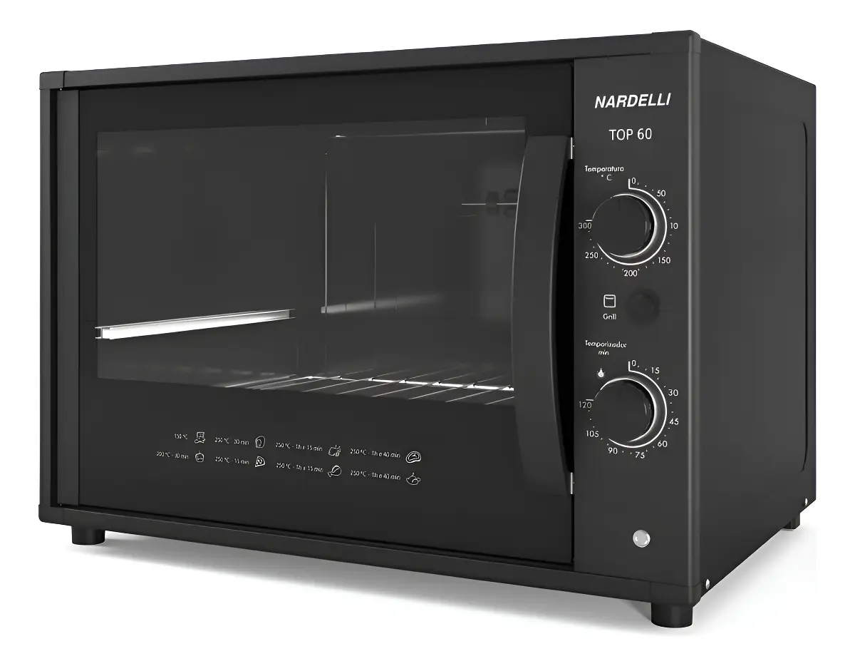 Forno Elétrico De Bancada 60l Nardelli Preto Top60 220v 220v Preto