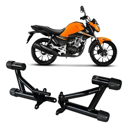 Protetor Motor Wheeling Titan/fan/start 150 E 160 2004 A 2026 Preto Ma Acessórios