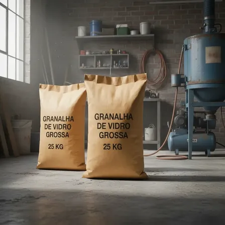 Retifica Jateamento Granalha Vidro Microesfera 25 Kg Grossa