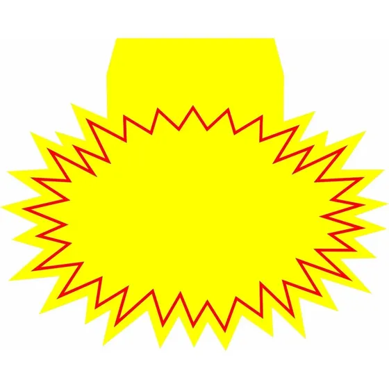Cartaz Splash Duplex 210g Amarelo Com Aba 18x14cm - 100 Un.
