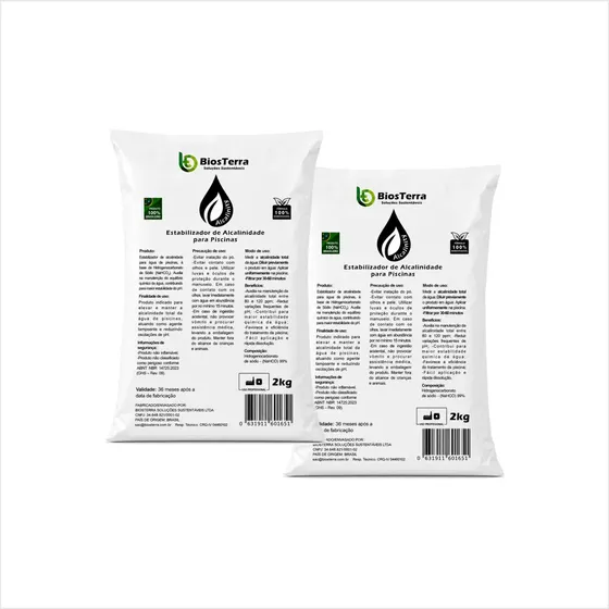 Kit 4kg Elevador De Alcalinidade Para Limpeza De Piscina
