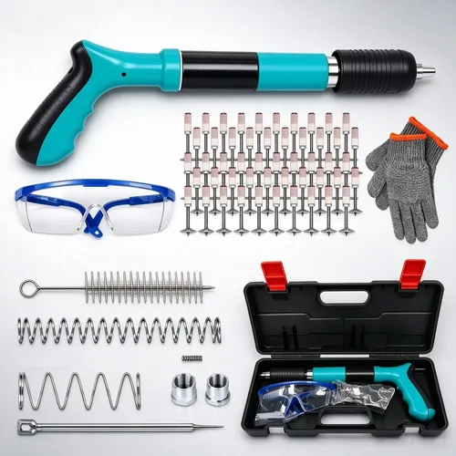 Pistola Fixação Ação Direta Finca Pino Manual + 100 Pregos