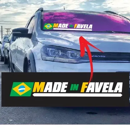 Adesivo Made In Favela Para Lateral Do Vidro Carro Rebaixado