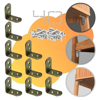 Suporte Cantoneira L Moveis 30 X 30 + Parafusos Bicro 10 Pçs