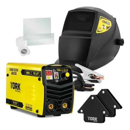 Maquina Solda Inversora Super Tork Kab Ie-6150-bv Mma Tig 150a Mascara 2 Esquadros Cor Amarelo Frequência 60hz 127/220v