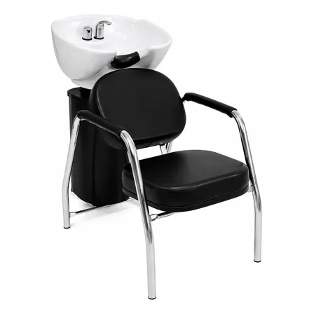 Lavatorio Porcelana Barbearia Salão Beleza Cabeleireiro Preto