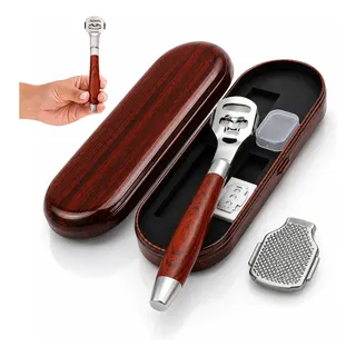 Removedor Raspador Calos Pele Morta Mão Pé + 10 Lâminas Inox