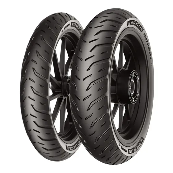 Par Pneu Biz 125 60/100-17 + 80/100-14 Pilot Street Michelin