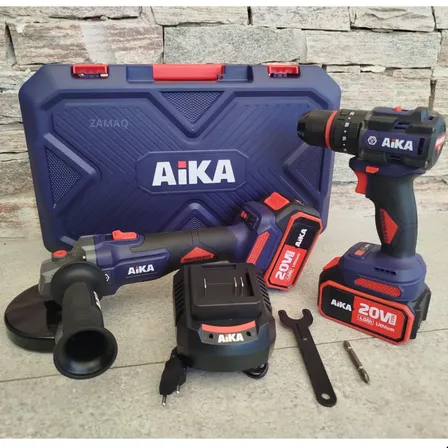 Kit Parafusadeira 13a + Esmerilhadeira 115a 20v Aika Mz