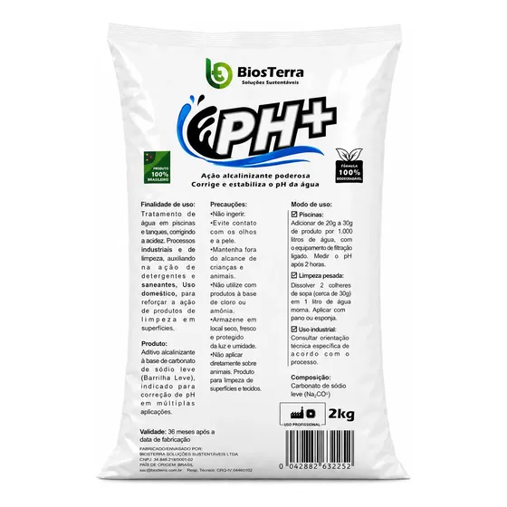 Barrilha Leve 2kg Pura 99% Multiuso Limpeza Profunda