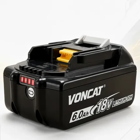 Bateria Voncat 18v 6ah Para Makita Encaixe Slide Indicador