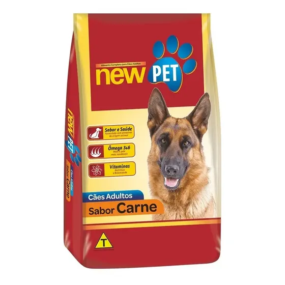 Ração New Pet Original Cães Adultos Sabor Carne 7kg
