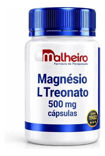 Magnésio L-treonato 500mg 120 Cápsulas Malheiro