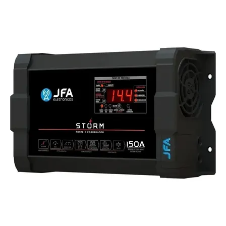 Fonte E Carregador Bateria Bivolt Jfa Storm 150a Digital Cca