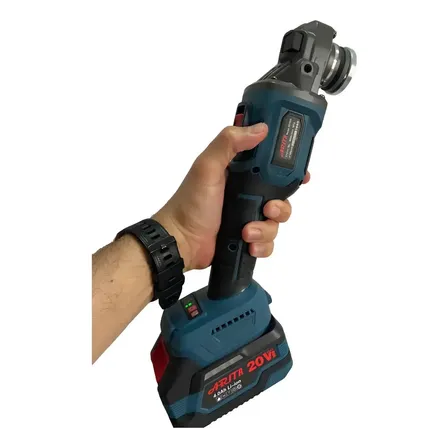 Esmerilhadeira Lixadeira Portátil Sem Fio C/ 2 Baterias Cor Azul-turquesa Frequência 50 Hz/60 Hz 127/220v