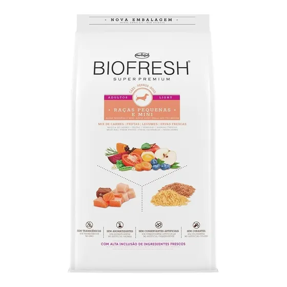 Ração Biofresh Cães Light Raças Pequenas E Mini 3kg