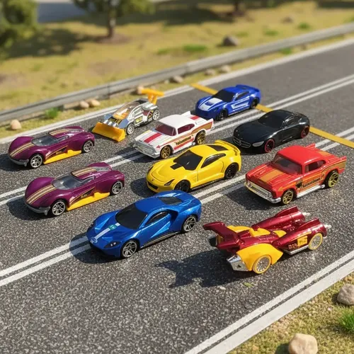 Kit Carrinhos Hot Cars Estilo Hot Wheels 1:64 Colecionáveis Die Cast