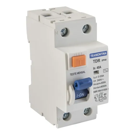 Interruptor DR Tramontina TDR-40 40A 30mA 1P+N Bipolar 6kA