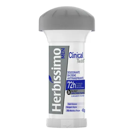Desodorante Twist Antitranspirante Herbíssimo Clinical Men 45g