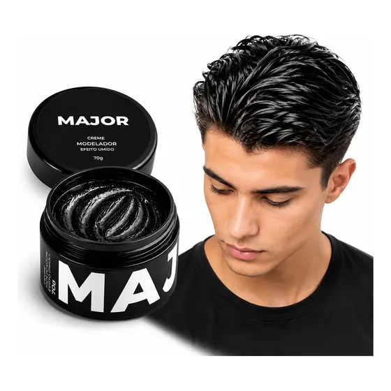 Pomada Efeito Molhado Cabelo Fixa Profissional Masculina