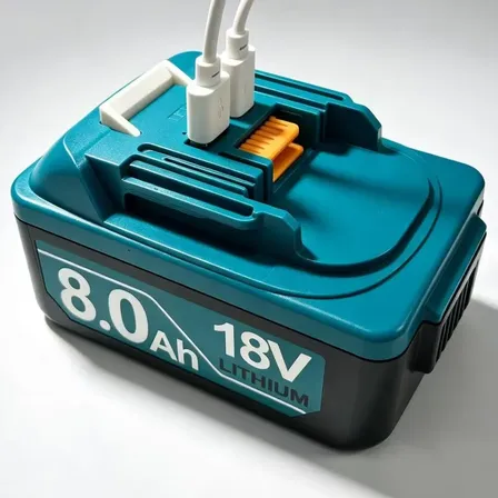 Bateria 18v 8ah Compativel Com Makita Com Porta Type-c