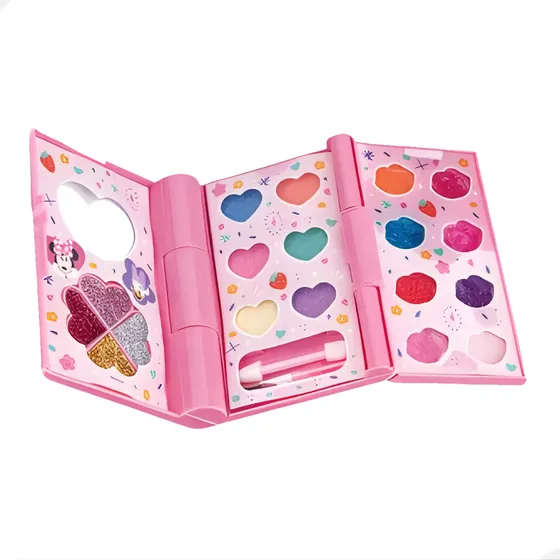 Kit De Maquiagem De Sombras E Brilho Infantil Fenzza Minnie