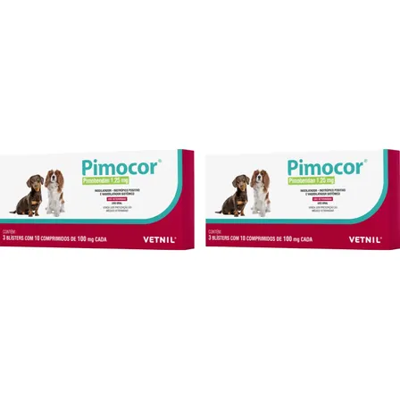 Pimocor 1,25mg - 30 Comprimidos - Vetnil - 2 Unidades