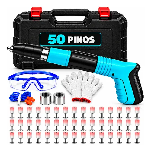 Kit Pistola Finca Pino De Fixação Ação Direta + 50 Pinos