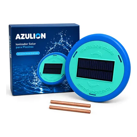 Ionizador Solar Piscina Azulion Até 60 Mil Litros Cobre