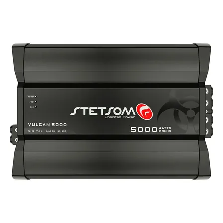 Módulo Amplificador Stetsom Vulcan 5000w Mono De 2 Ohms Para Carro Preto