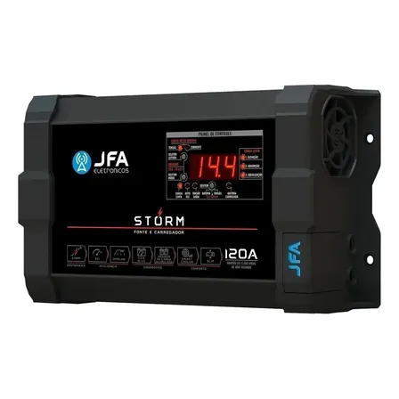Fonte Carregador JFA Storm 120A Bivolt para Som Automotivo